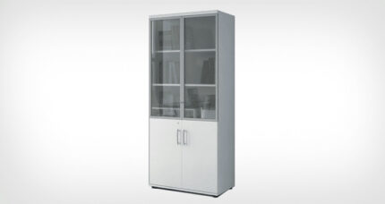 White Glass Door Cabinet | Storage & Filings SF-15